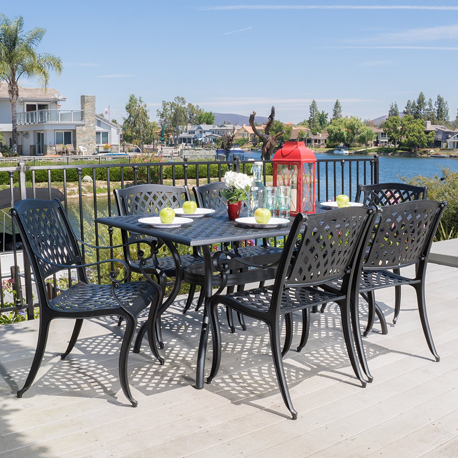 Marietta Outdoor 7-Piece Cast Aluminum Dining Set Review | Best Patio 